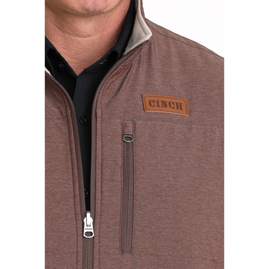 Cinch Men's Burgundy Reversible Zip Vest MWV1926002