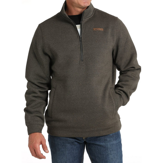 Cinch Men's Olive 1/2 Zip Fleece Pullover MWK1913003