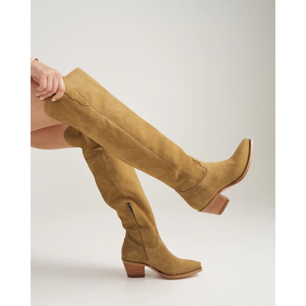 Tecovas The Bailey Sahara Suede Leather Western Boot 20072SHR