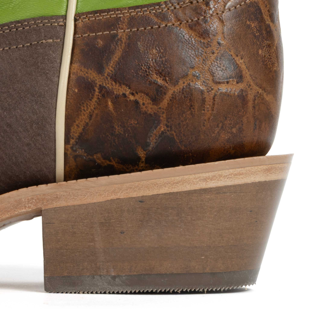 R. Watson Men's Dark Cafe Boar 16" Wide Square Toe Western Boot WR0020-2