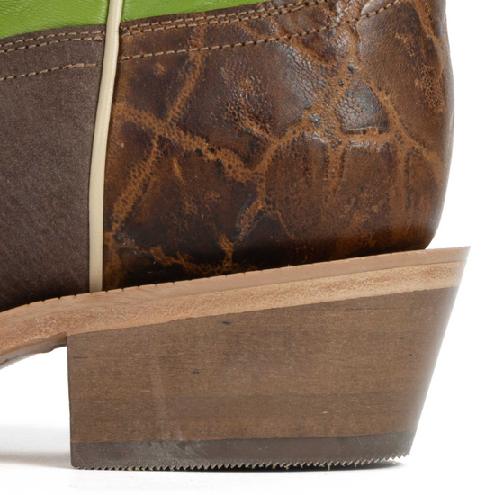 R. Watson Men's Dark Cafe Boar 16" Wide Square Toe Western Boot WR0020-2