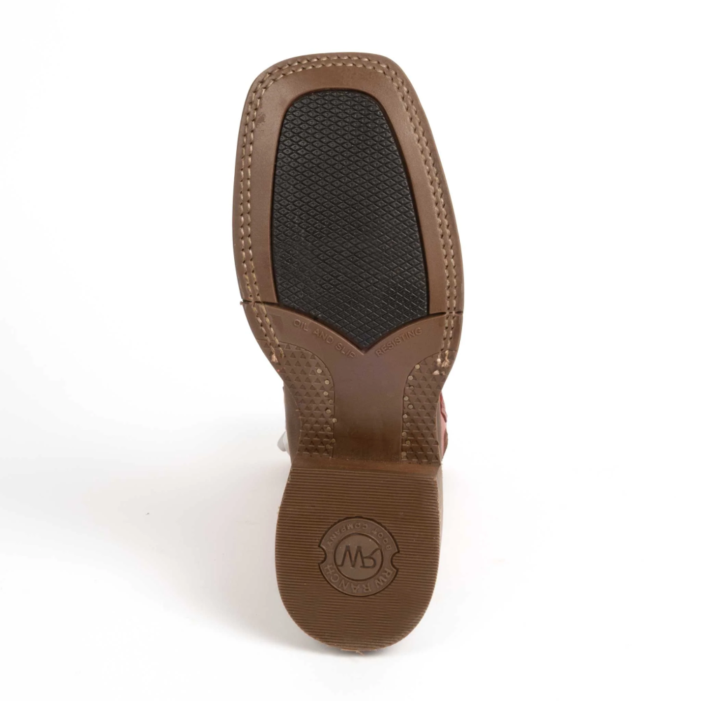 R. Watson Men's Brown & Red Goat Leather Western Boot WR0031-2