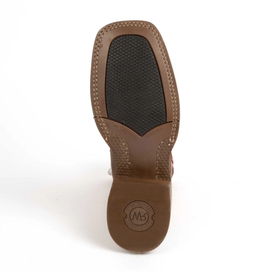 R. Watson Men's Brown & Red Goat Leather Western Boot WR0031-2