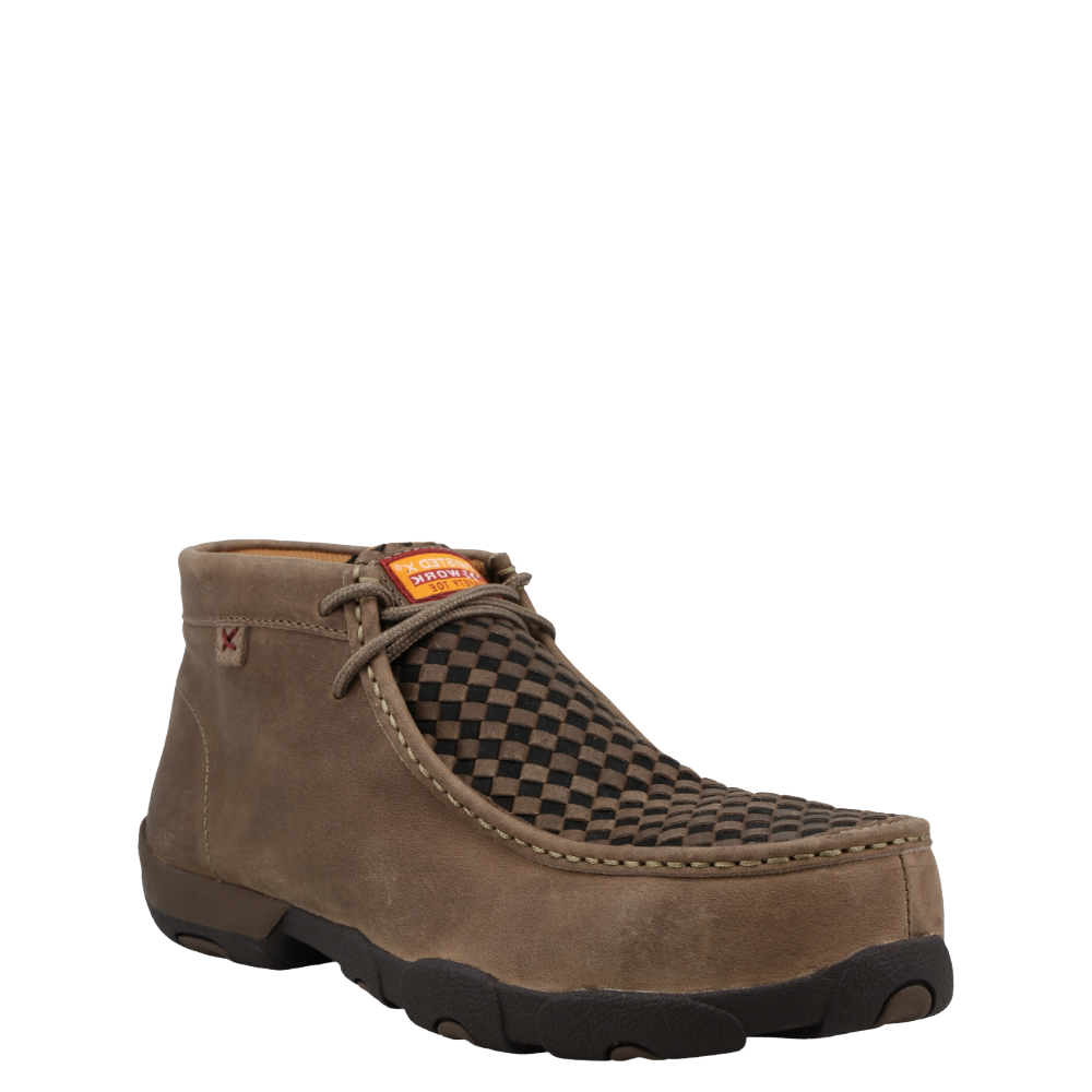 Twisted X Men's Work Chukka Taupe & Black Driving Moc MDMNT07