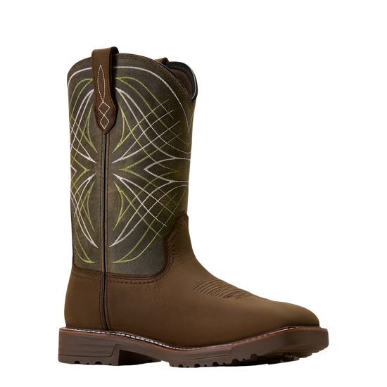 Ariat Men's Activator Waterproof Soft Toe Dark Brown Work Boot 10060894