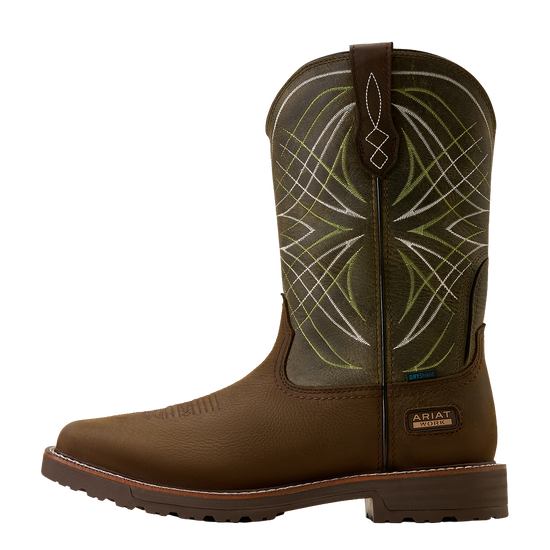 Ariat Men's Activator Waterproof Soft Toe Dark Brown Work Boot 10060894