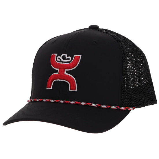 Hooey Men's "Sterling" 6-Panel Black & Red Cap 2506T-BK