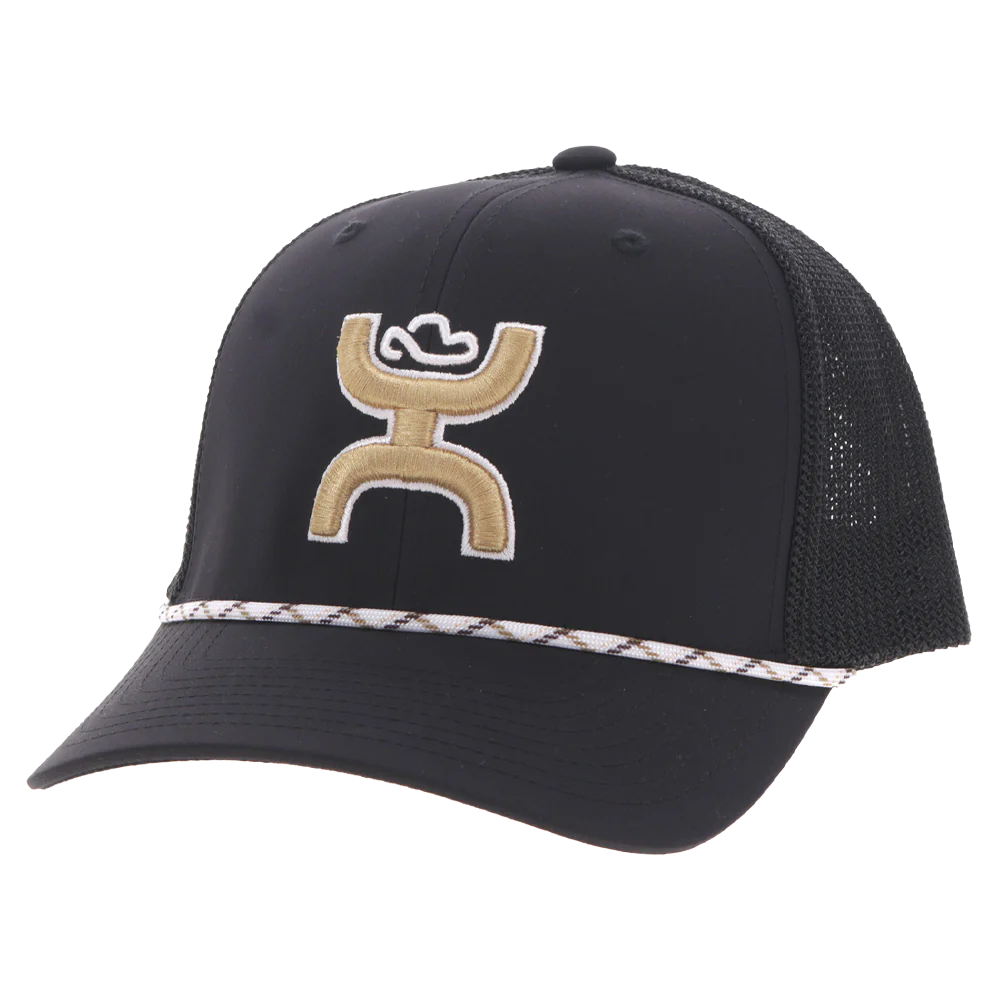 Hooey Men's "Sterling" 6-Panel Black & Tan Cap 2506T-BKTN