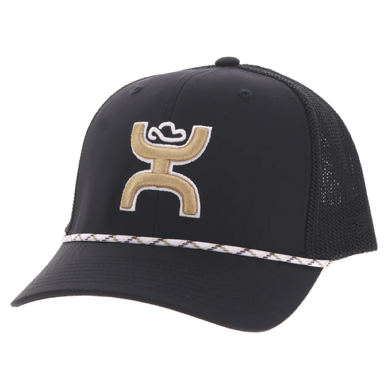 Hooey Men's "Sterling" 6-Panel Black & Tan Cap 2506T-BKTN