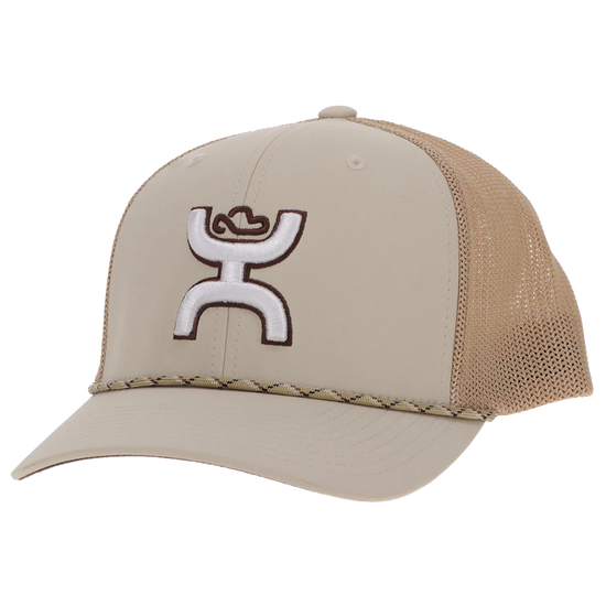 Hooey Men's 'Sterling' Tan With Black & White Logo Trucker Cap 2506T-TN