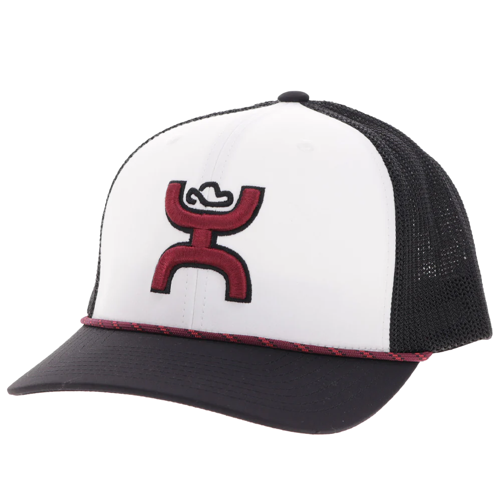 Hooey Men's "Sterling" 6-Panel White & Black Cap 2506T-WHBK