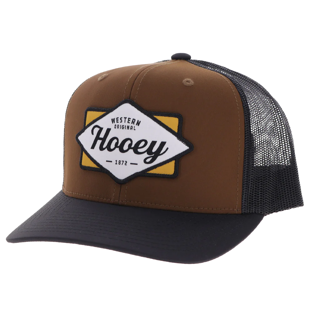 Hooey Men's 'Diamond' Brown & Black Trucker Cap 2522T-BRBK