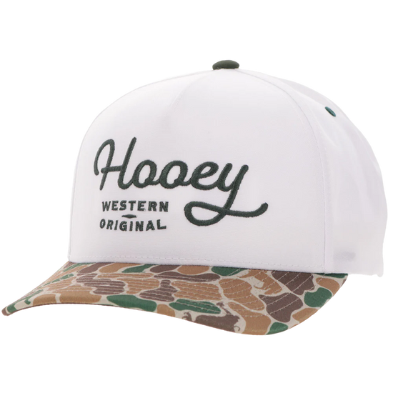 Hooey Men's "OG" 5-Panel White & Camo Snapback Cap 2560T-WHCA