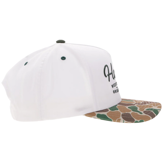 Hooey Men's "OG" 5-Panel White & Camo Snapback Cap 2560T-WHCA