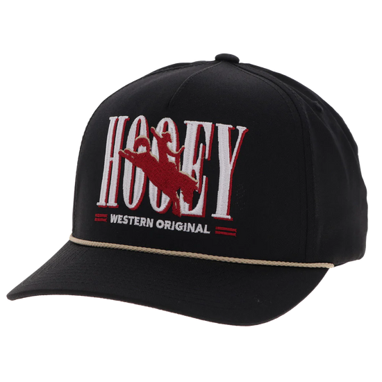 Hooey Men's "Wild Ride" Logo Black Snapback Cap 2569T-BK