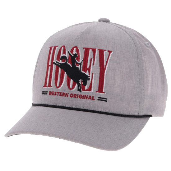 Hooey Men's "Wild Ride" 5-Panel Heather Grey Cap 2569T-GY