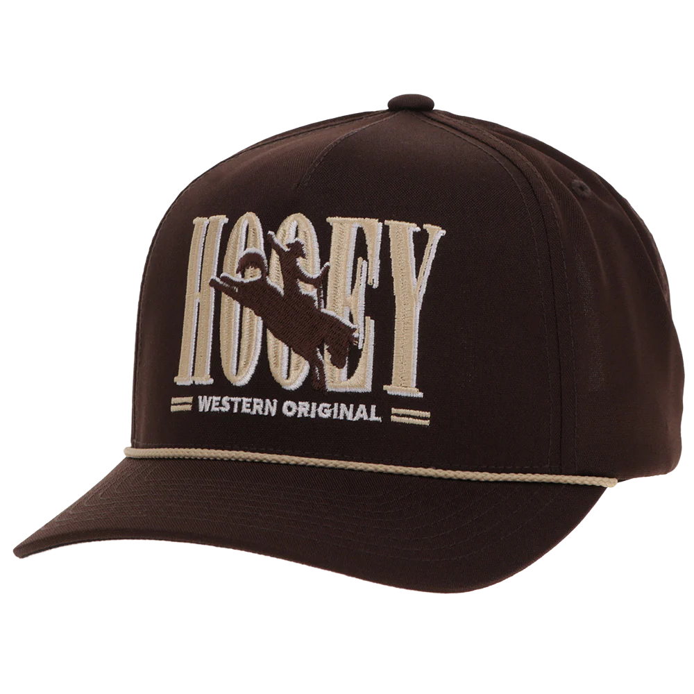Hooey Men's "Wild Ride" 5-Panel Brown Snapback Cap 2569T-BR
