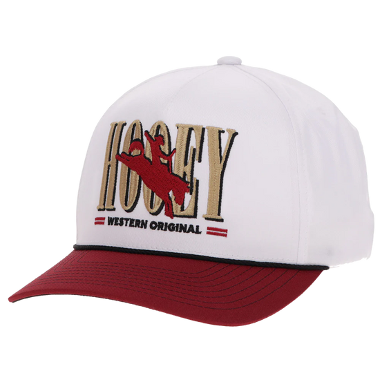 Hooey Men's "Wild Ride" 5-Panel White Snapback Cap 2569T-WH