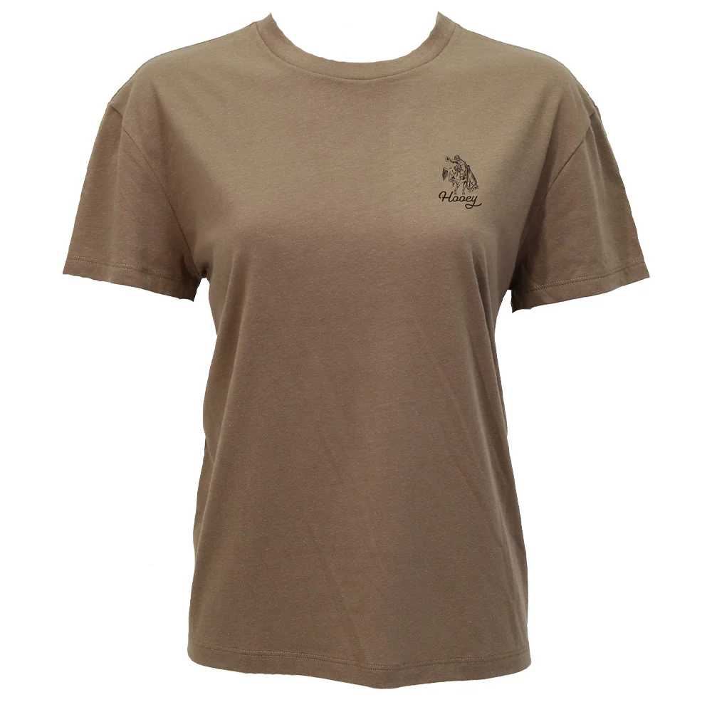 Hooey "Lucky Rider" Horseshoe Logo Brown T-Shirt HT1901BR