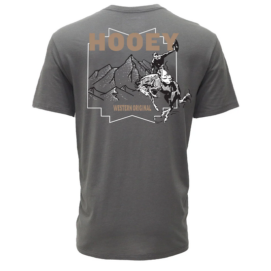 Hooey Men's "Briggs" Steel Grey Graphic T-Shirt HT1910GY