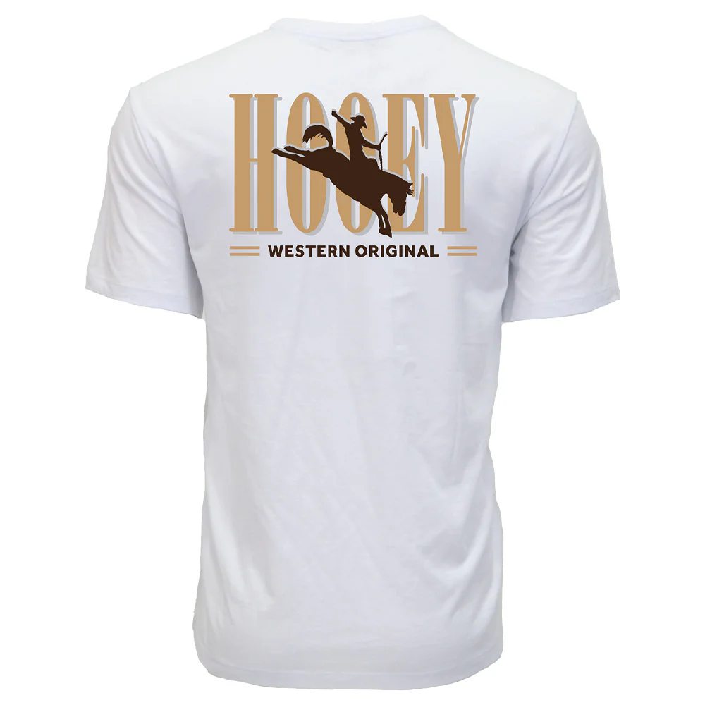 Hooey Men's "Wild Ride" Logo White Graphic T-Shirt HT1911WH