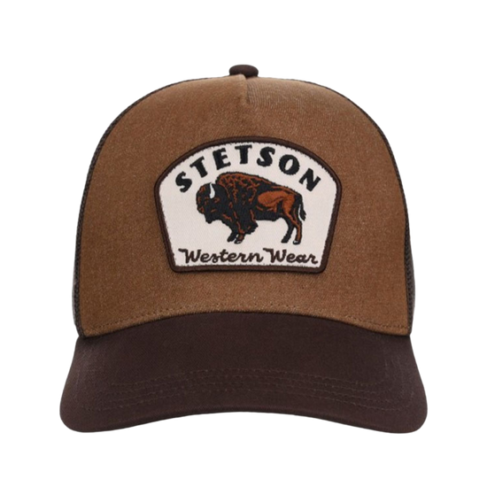 Stetson Bison Graphic Dark Brown Western Trucker Cap 07-077-0102-0154