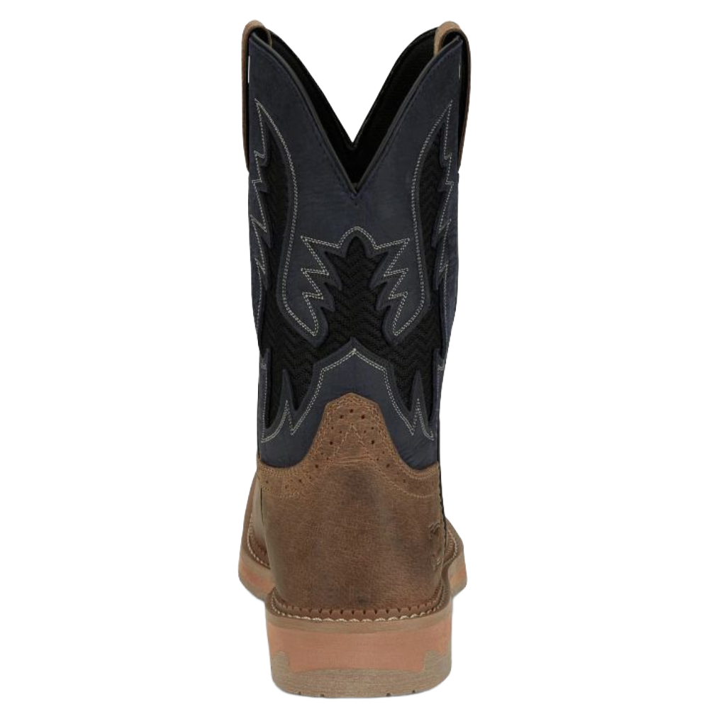 Justin Men's Bolt Navy Blue Water Buffalo Western Work Boots SE4114