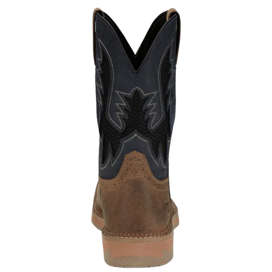 Justin Men's Bolt Navy Blue Water Buffalo Western Work Boots SE4114