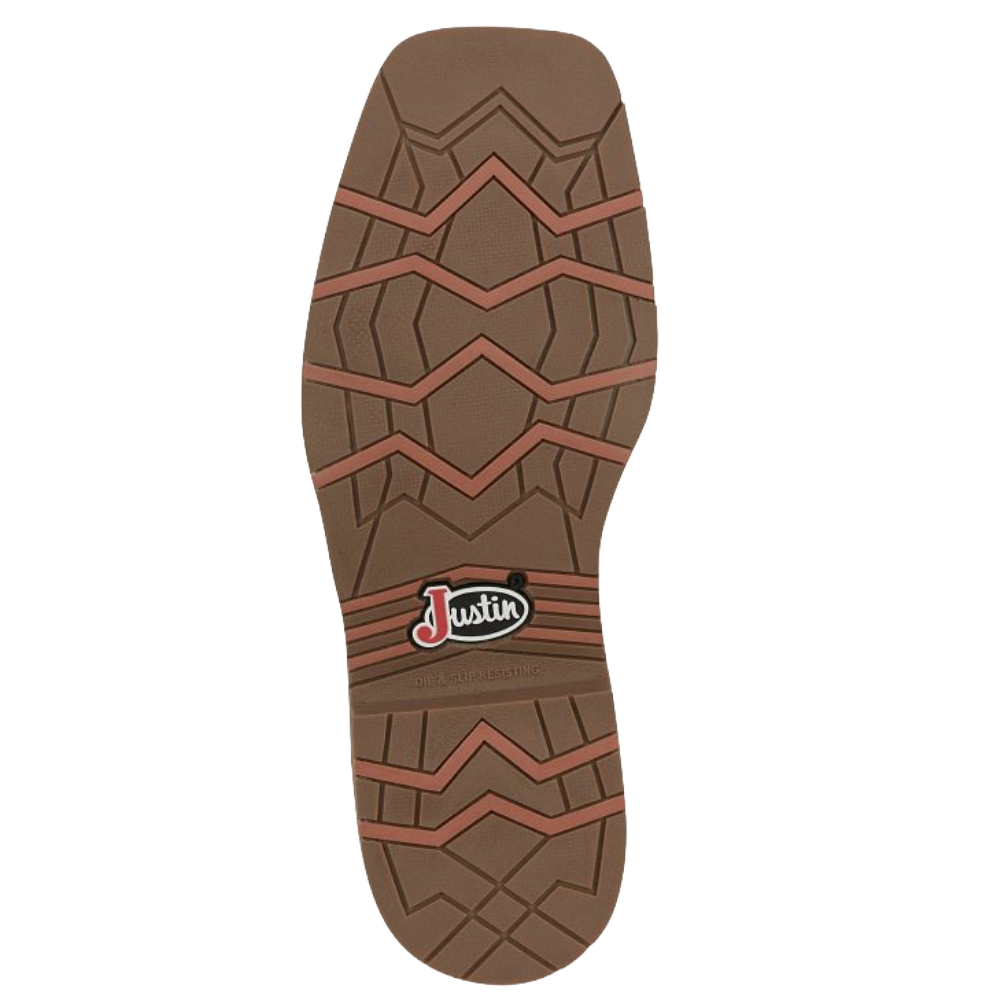 Justin Men's Bolt Navy Blue Water Buffalo Western Work Boots SE4114