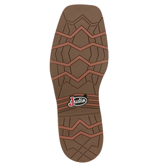 Justin Men's Bolt Navy Blue Water Buffalo Western Work Boots SE4114