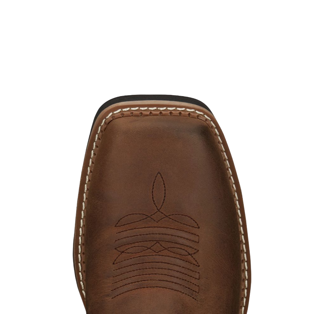 Justin Men's Bolt Black Water Buffalo Pecan Brown Work Boots SE4112