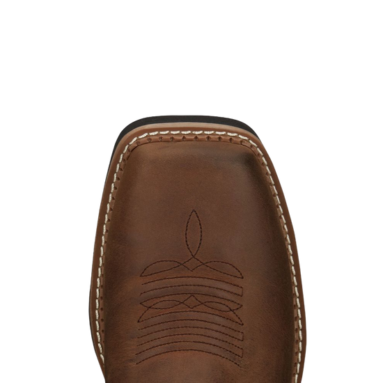 Justin Men's Bolt Black Water Buffalo Pecan Brown Work Boots SE4112