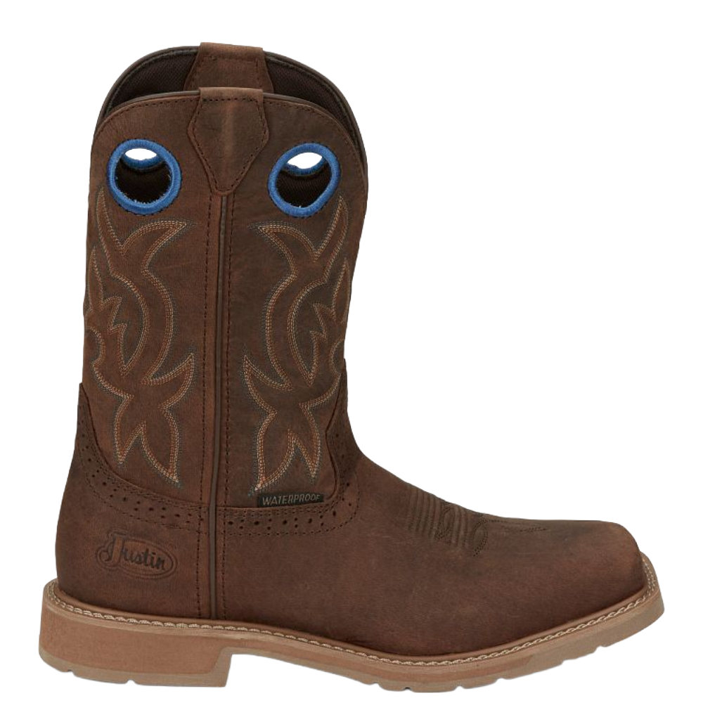 Justin Men's All Around Walnut Brown Waterproof Work Boots SE3114