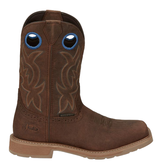 Justin Men's All Around Walnut Brown Waterproof Work Boots SE3114
