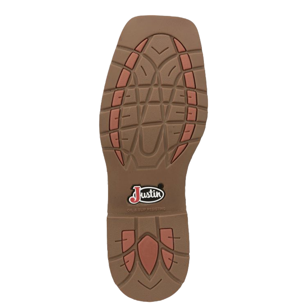 Justin Men's All Around Walnut Brown Waterproof Work Boots SE3114