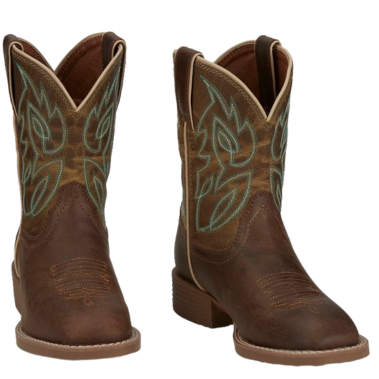 Justin Children's Canter Junior Clay Brown Western Boots JK7515