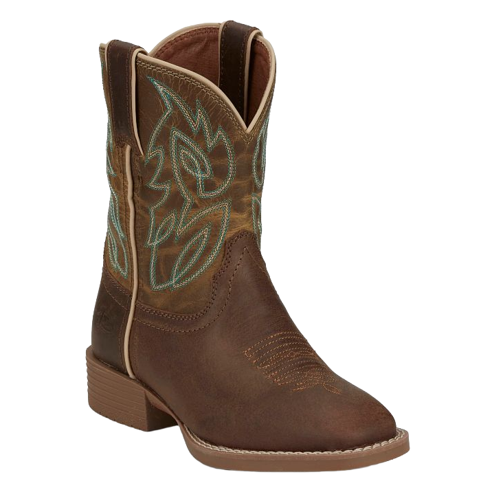 Justin Children's Canter Junior Clay Brown Western Boots JK7515