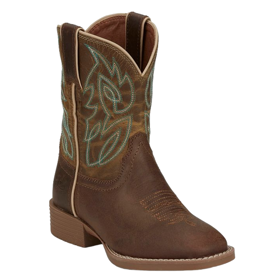 Justin Children's Canter Junior Clay Brown Western Boots JK7515