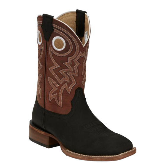 Justin Men's Big News 11" Black Cowhide Western Boots FN7022