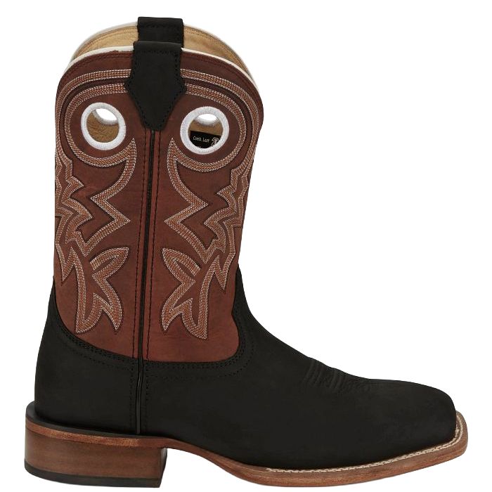 Justin Men's Big News 11" Black Cowhide Western Boots FN7022