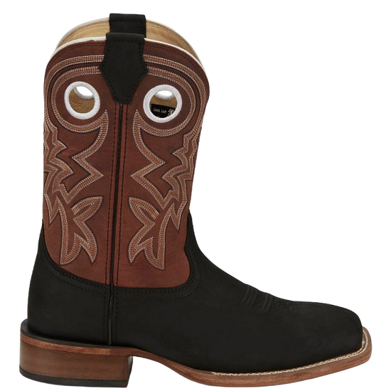 Justin Men's Big News 11" Black Cowhide Western Boots FN7022