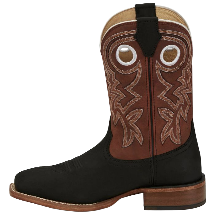 Justin Men's Big News 11" Black Cowhide Western Boots FN7022