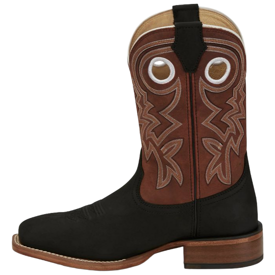 Justin Men's Big News 11" Black Cowhide Western Boots FN7022