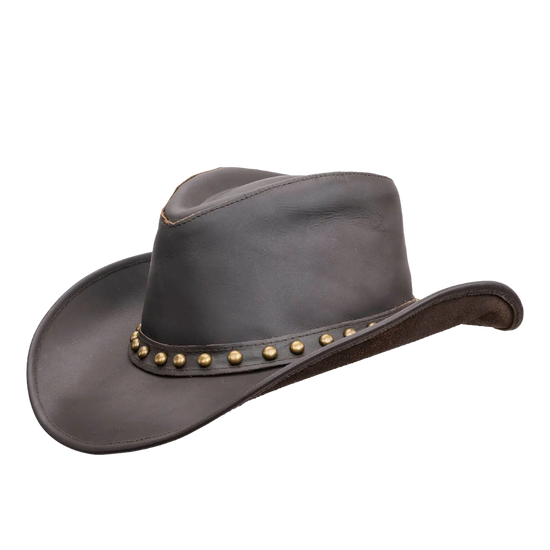 Outback Trading Company Showdown Chocolate Leather Western Hat 13018-CHO