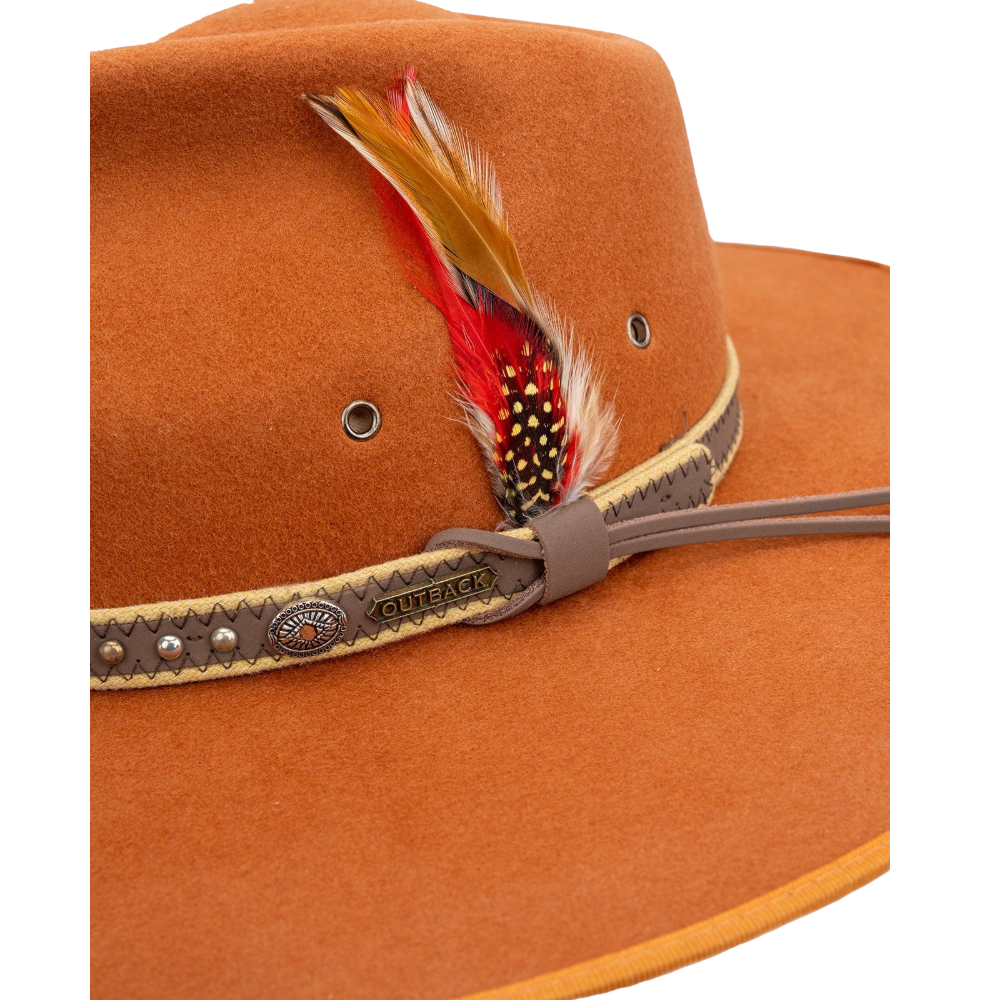 Outback Trading Company Swan Burnt Orange Wool Hat 1114-BTO