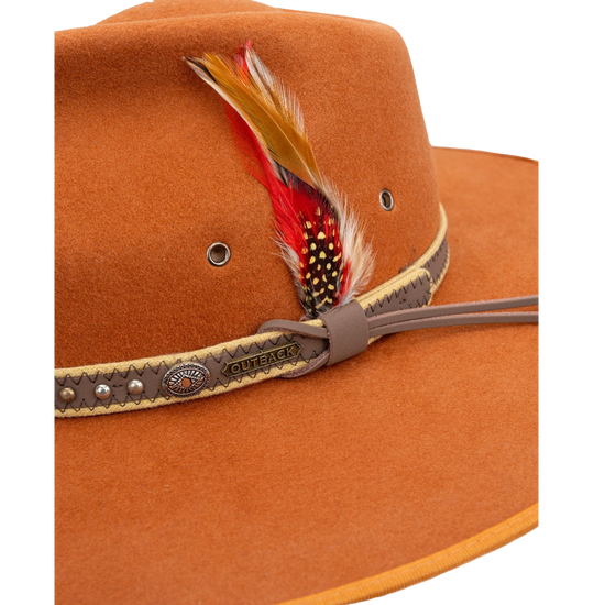 Outback Trading Company Swan Burnt Orange Wool Hat 1114-BTO