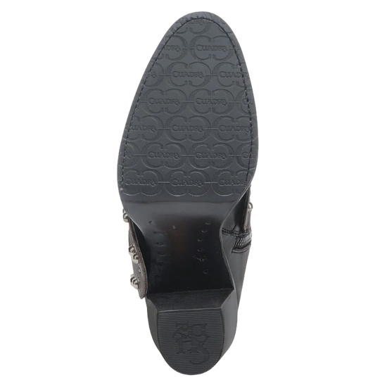 Cuadra Ladies Studded Lambskin Cafe Brown Western Ankle Bootie CC253