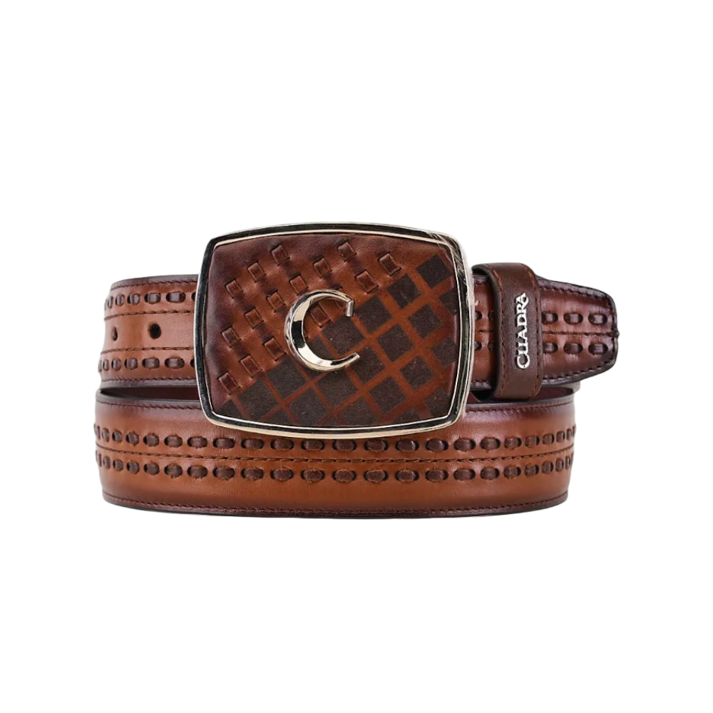 Cuadra Men's Woven Maple Brown Western Belt BC243