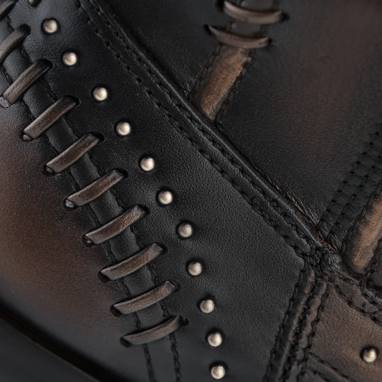 Cuadra Ladies Woven & Studded Tall Chocolate Brown Western Boot CC260