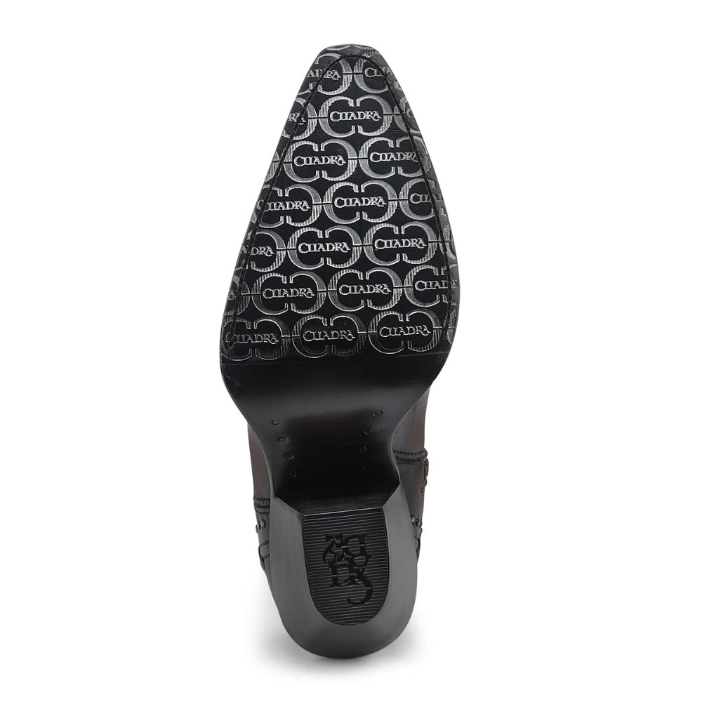 Cuadra Ladies Woven & Studded Tall Chocolate Brown Western Boot CC260